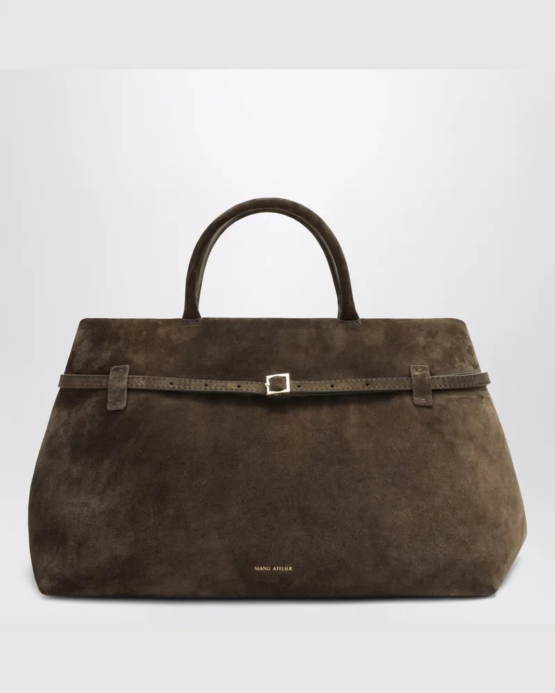 Manu Atelier Le Cambon 40 Tabak Wildledertasche Braun