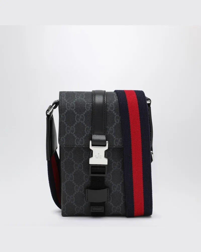 Gucci Schwarze Mini-Umhängetasche aus GG-Supreme-Stoff Schwarz