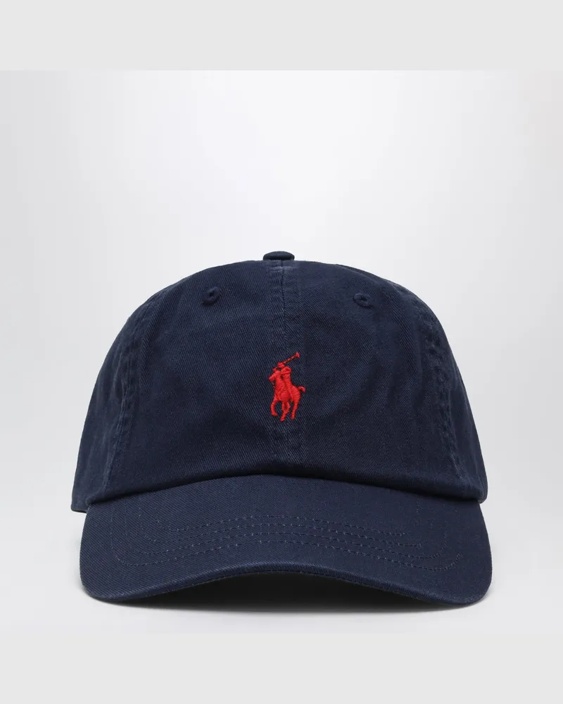 Ralph Lauren Marineblaue Baseballkappe mit Logo Blue
