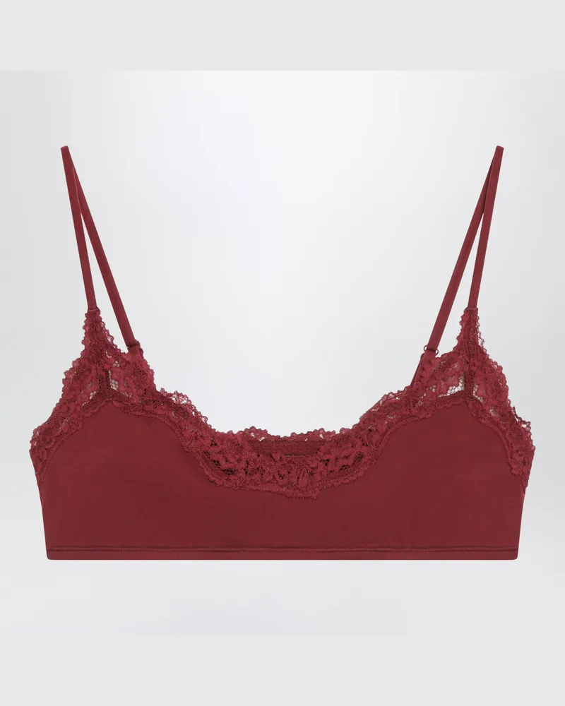 SKIMS Bordeauxrotes Fits Everybody Bralette aus Stretch-Spitze Burgundy