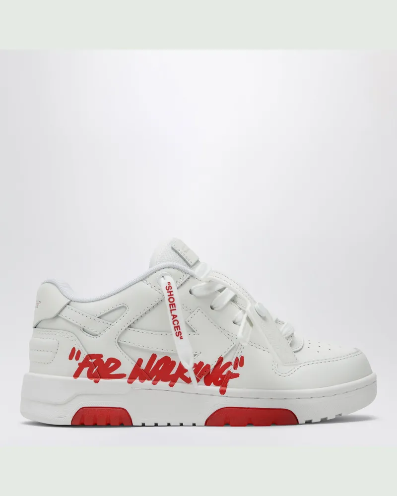 OFF-WHITE Weiße/rote Out Of Office For Walking Sneaker White