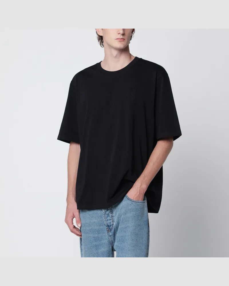 AMI Paris Schwarzes Ami De Coeur T-Shirt Black