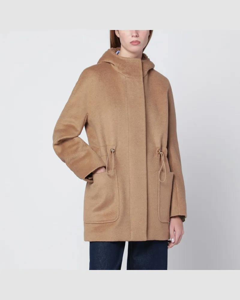 Max Mara Beiger Parka aus Zibelin-Kamelhaar Beige