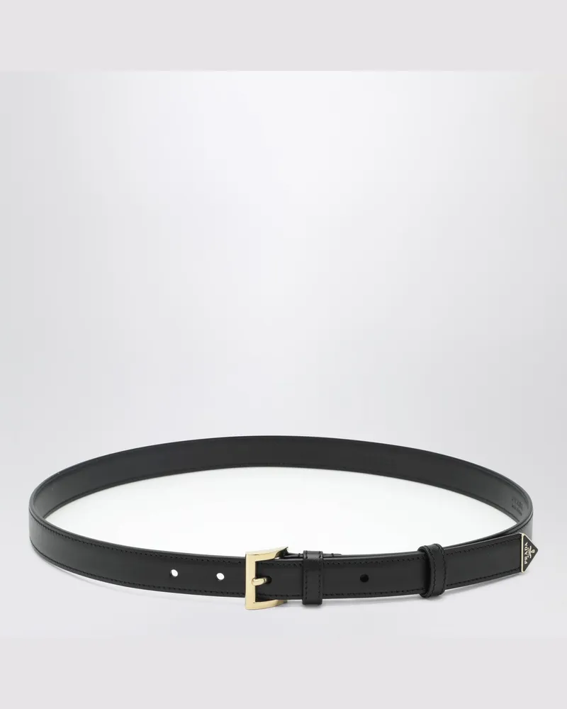 Prada Schwarzer Gürtel mit Applikation Black