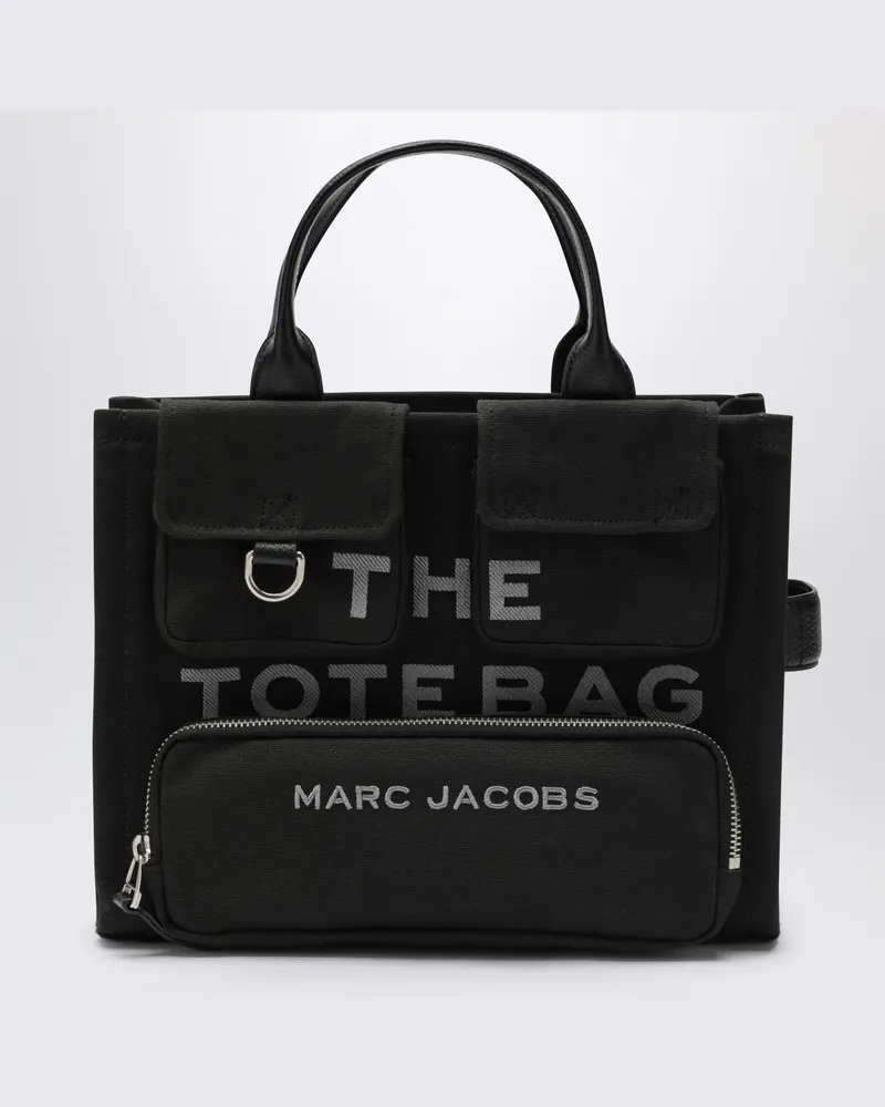 Marc Jacobs Schwarze Leinwand Medium Cargo Tragetasche Schwarz