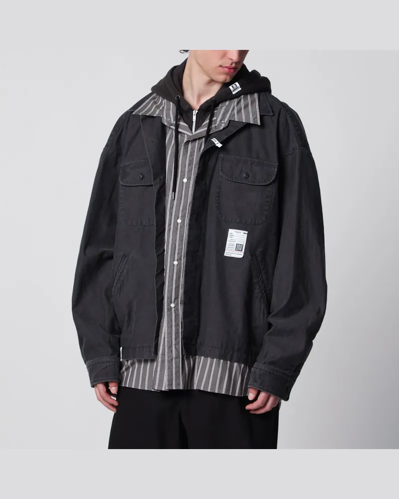MIHARAYASUHIRO Dreilagiges Baumwollhemd Black