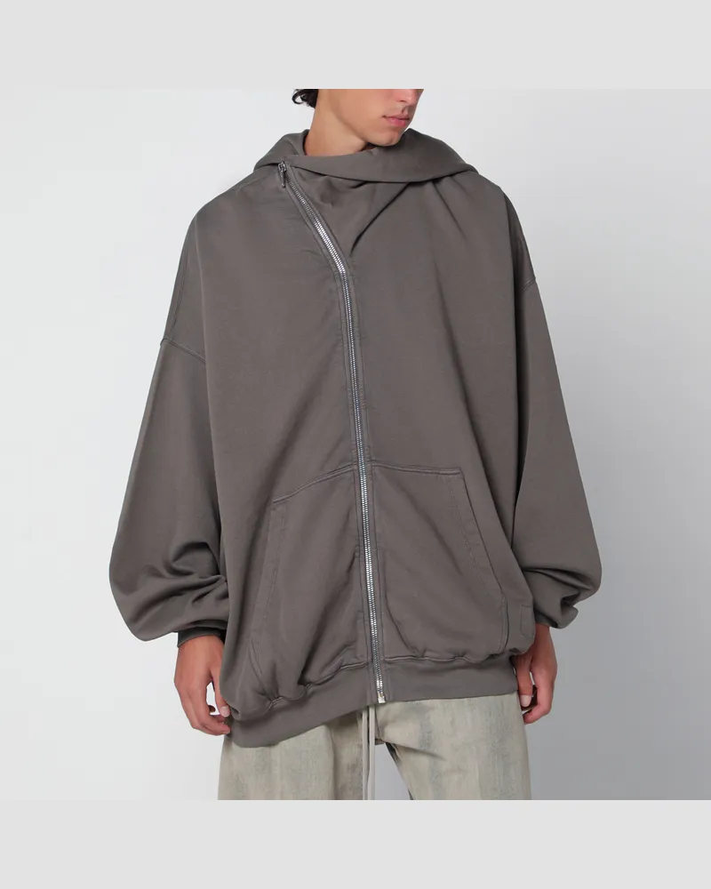 DRKSHDW by Rick Owens Mountain Hunter Kapuzenpullover in Gravel aus Baumwolle Brown
