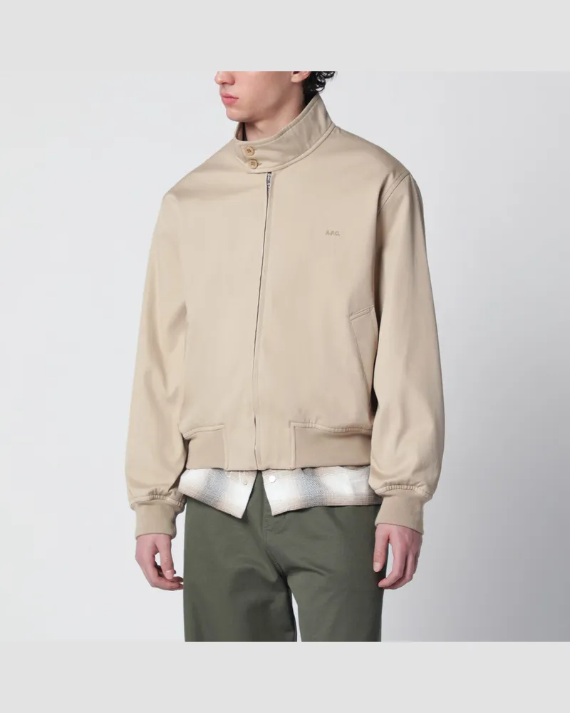 A.P.C. Beige Baumwolljacke mit Reißverschluss 