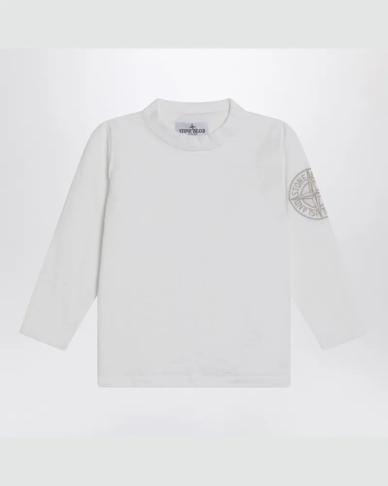 Stone Island Weiße Bluse aus Baumwollmusselin 