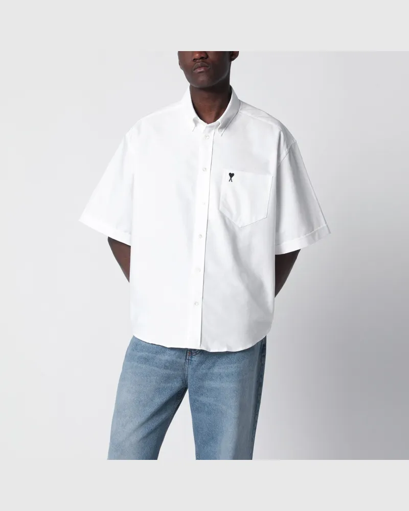 AMI Paris Weißes Ami De Coeur Boxy-Hemd White