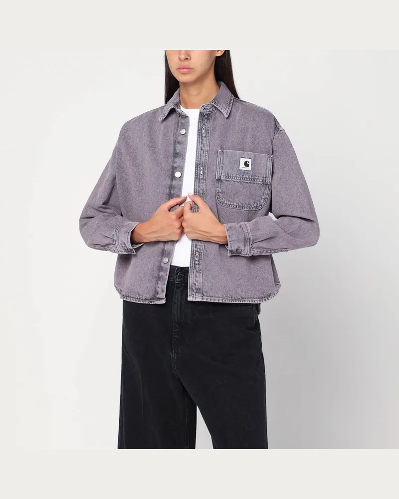 Carhartt WIP Georgia Shirtjacke schwarz/Hortensie 