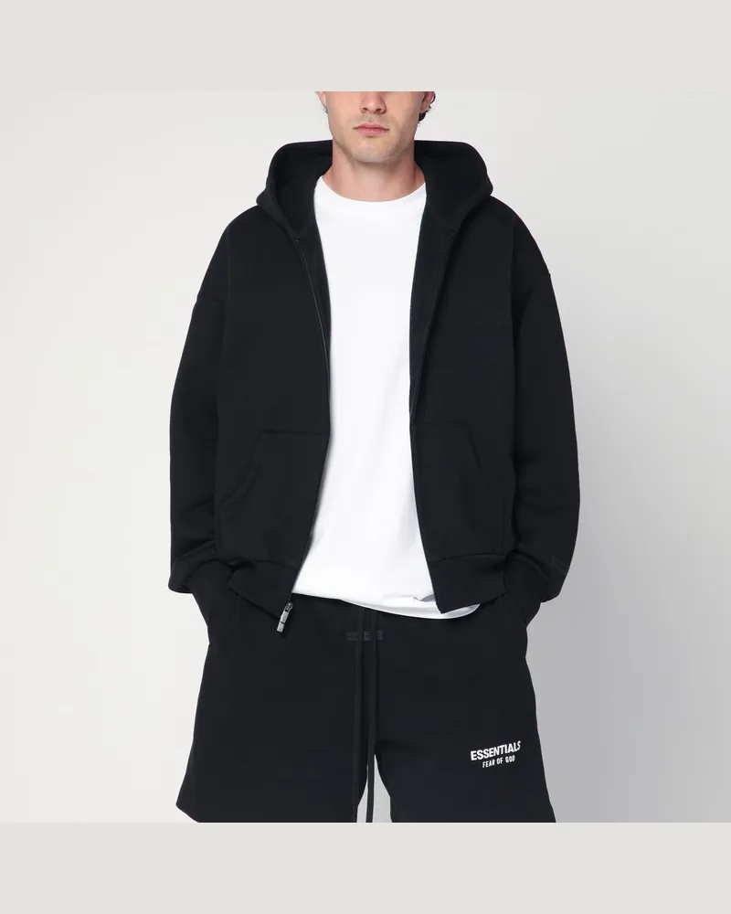Fear of God Schwarzes Sweatshirt aus Fleece-Baumwolle mit Logo Schwarz