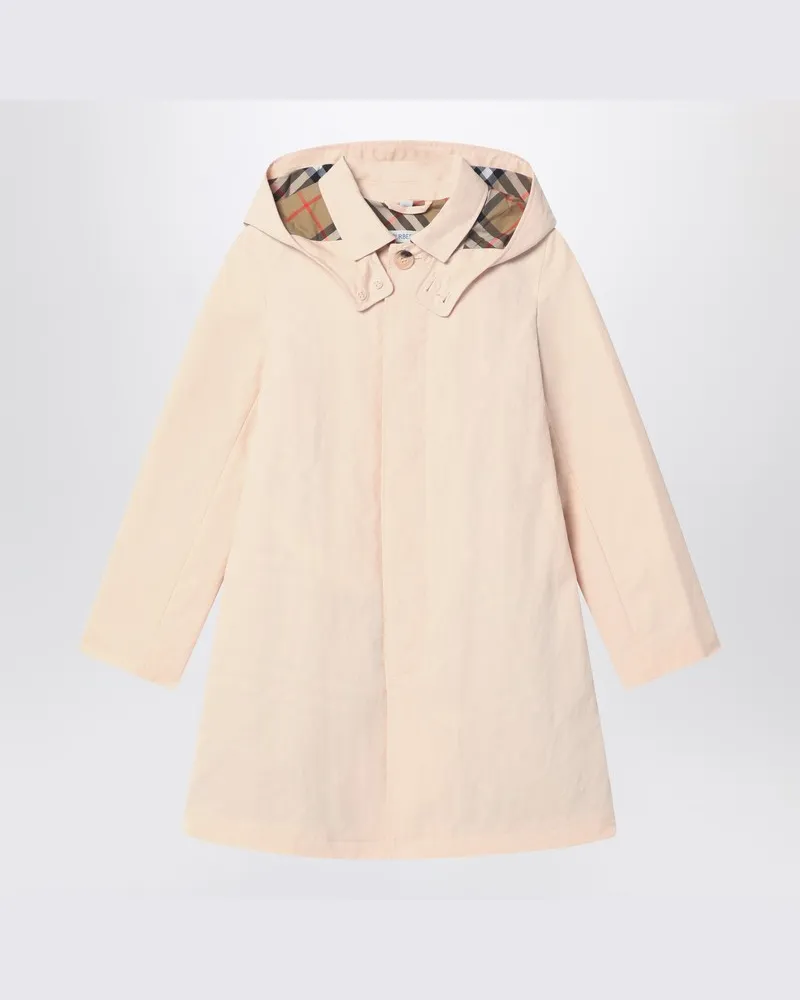 Burberry Hellrosa Auto-Mantel aus Baumwolle und Nylon Rosa