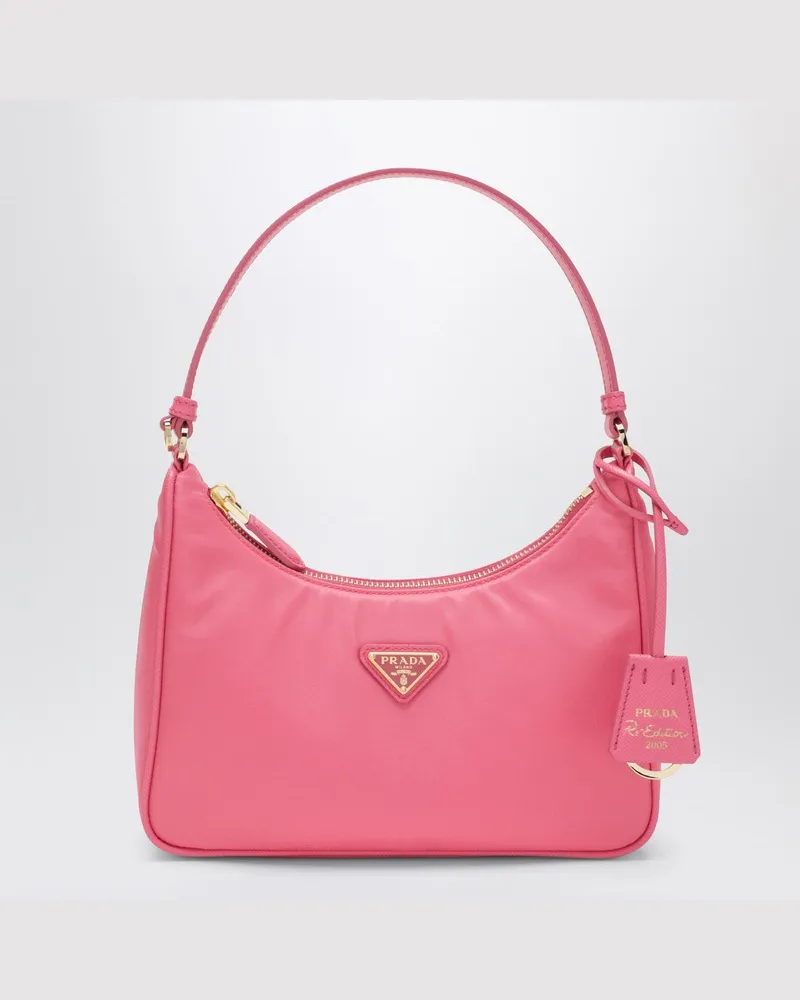 Prada Re-Edition 2005 Mini-Tasche aus rosa Re-Nylon und Saffiano-Leder Rosa