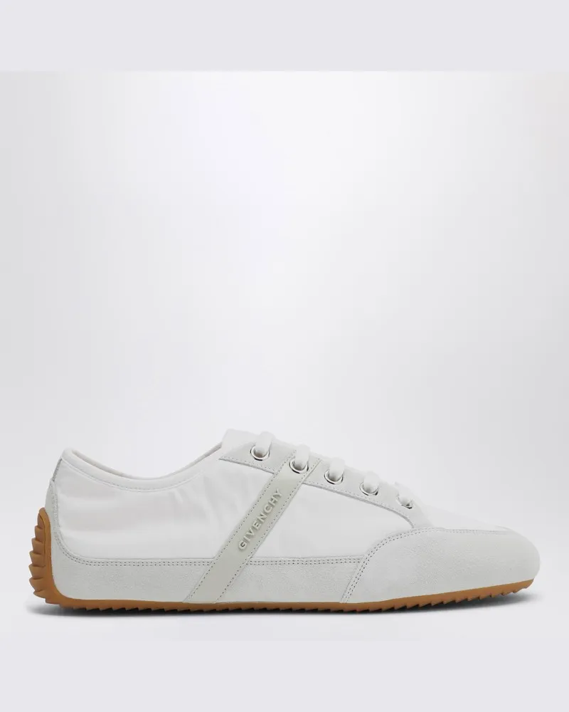 Givenchy Weiße Slim-Sneaker aus Nylon und Wildleder Weiß