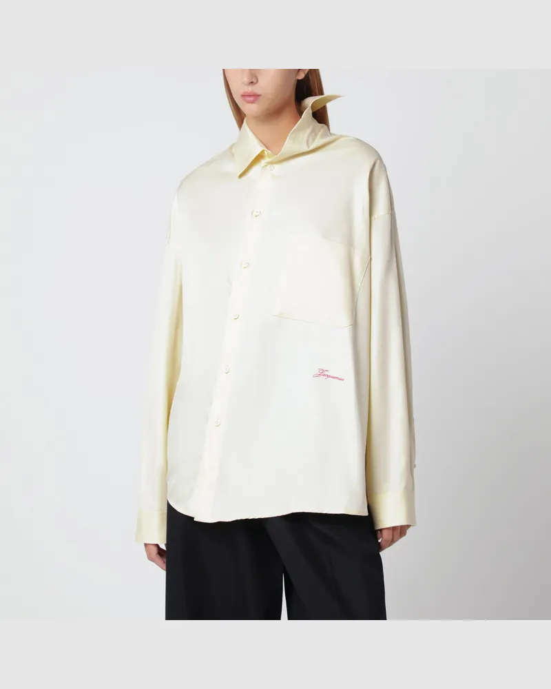 Jacquemus Hellgelbes asymmetrisches Hemd aus Baumwolle Yellow