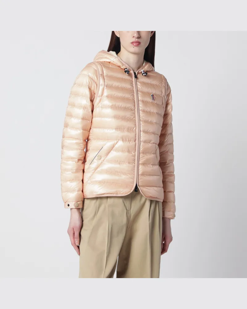 Moncler Karura kurze transformierbare Daunenjacke rosa Pink