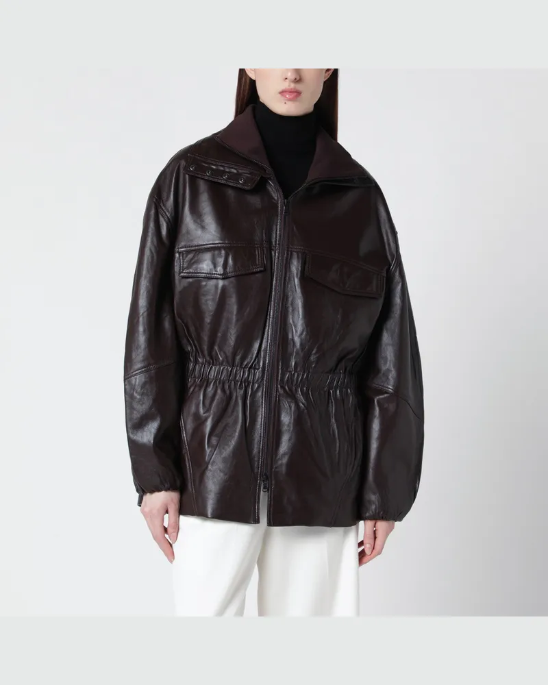 FRANKIE Shop Lederjacke Carnaby in Pflaumenfarbe Burgundy