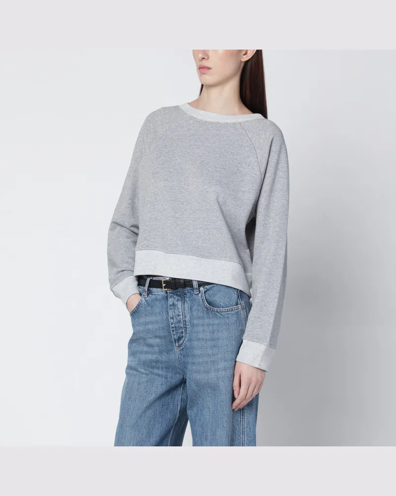 Victoria Beckham Constance Sweatshirt in Grau-Melange Grey