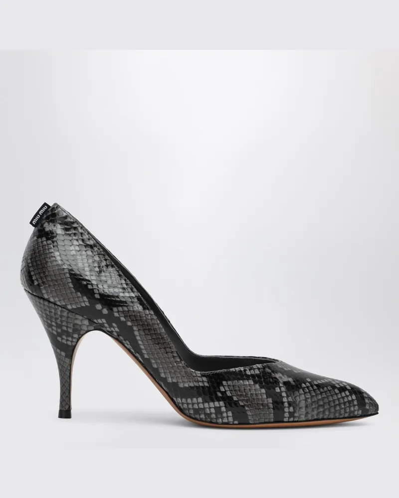 Miu Miu Ardesia Pumps aus Ayers-Leder mit Python-Print Rot