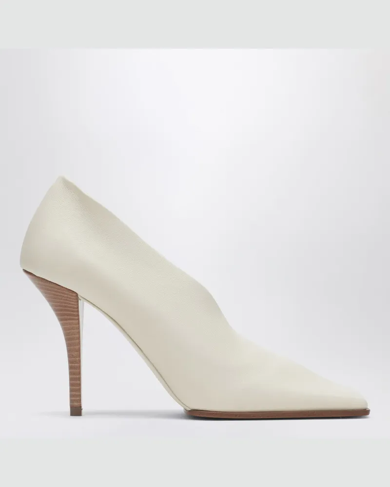 Alaïa Soft Square Pumps in Elfenbein Beige