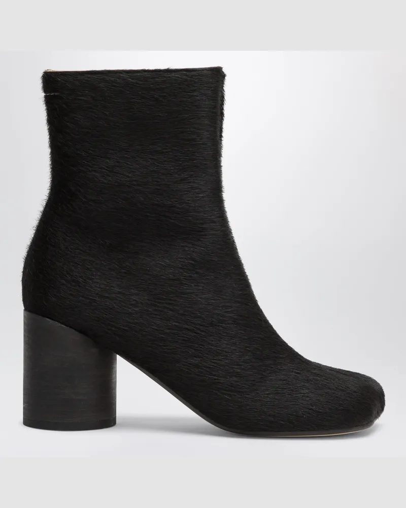 Maison Margiela Dark brown ponyskin ankle boots Brown