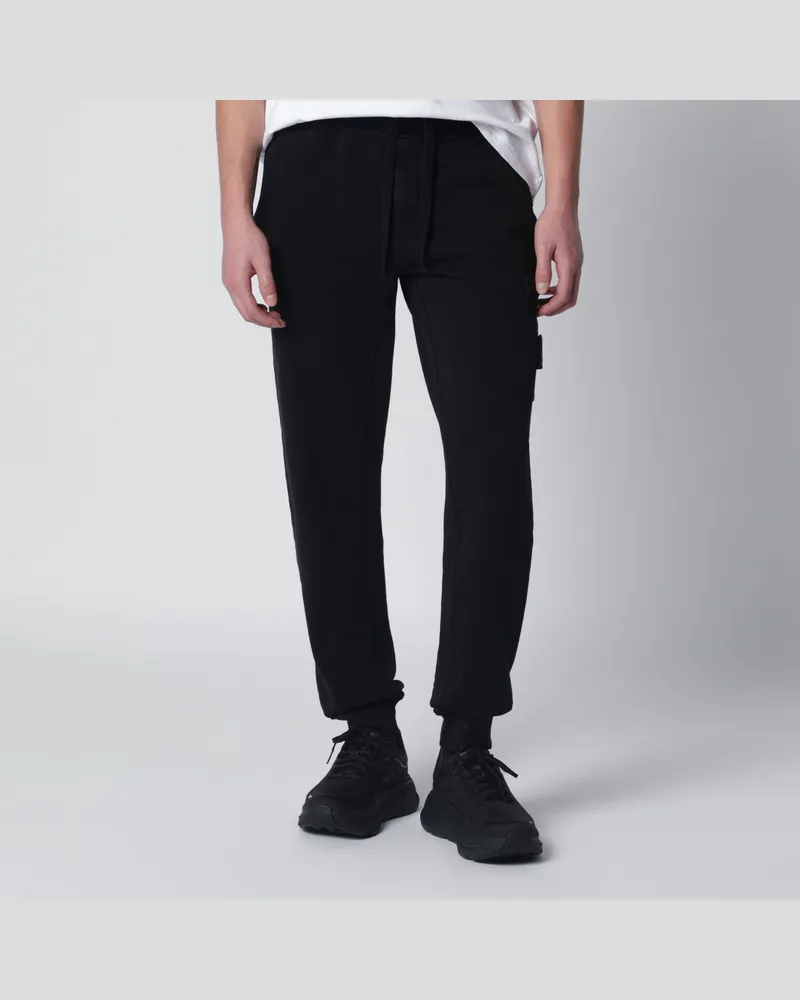 Stone Island Schwarze Jogginghose aus Baumwolle Black
