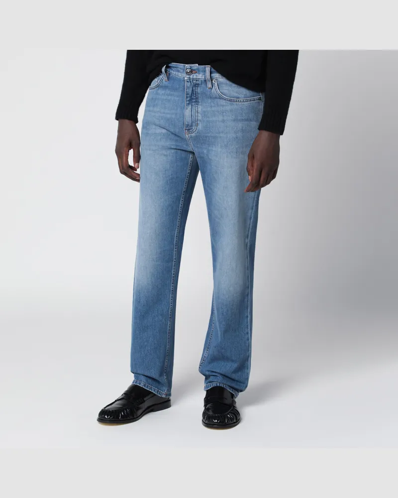 Ermenegildo Zegna Hellblaue verwaschene Roccia Jeans Light