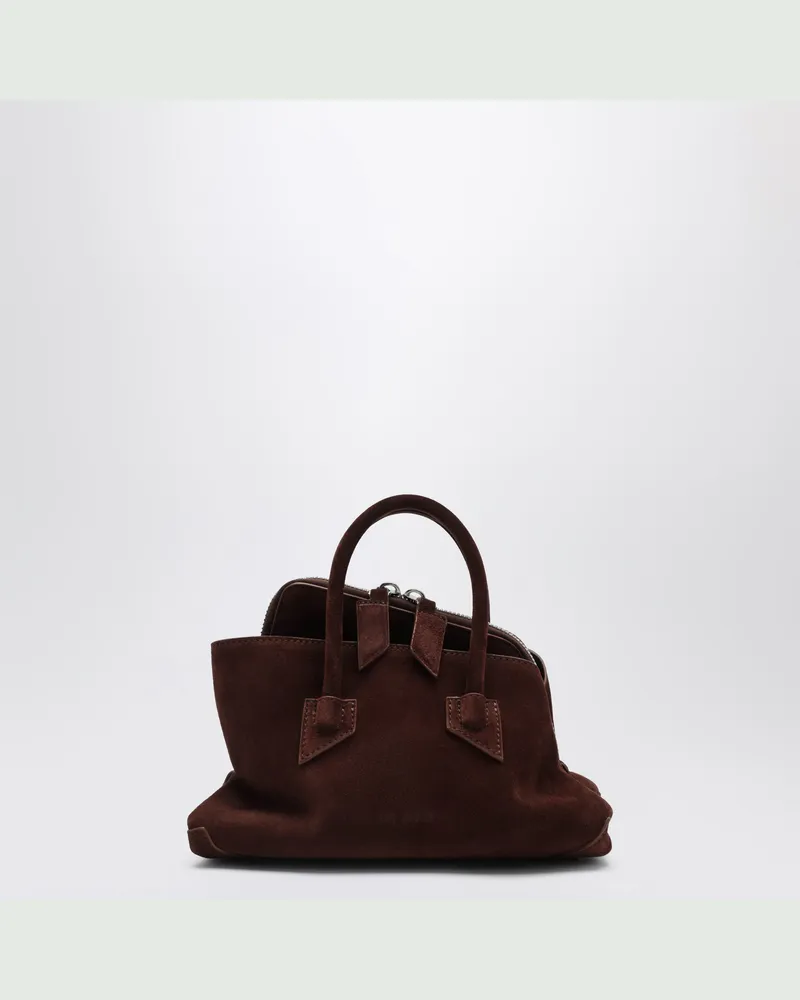 ATTICO Braune La Passeggiata Mini Tasche aus Wildleder Brown
