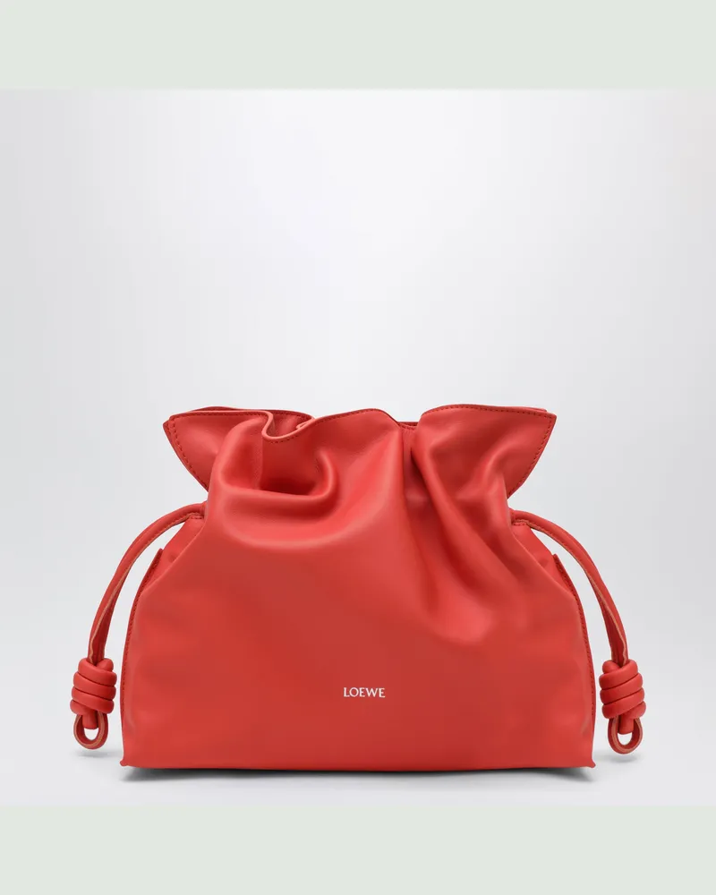 Loewe Mittelgroße Flamenco Clutch aus orangefarbenem Nappaleder Orange