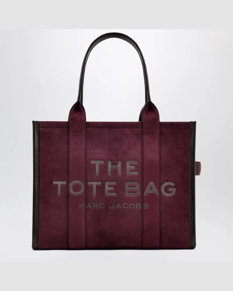 Marc Jacobs The Large Tote Bag aus Wildleder Dark Plum Purple