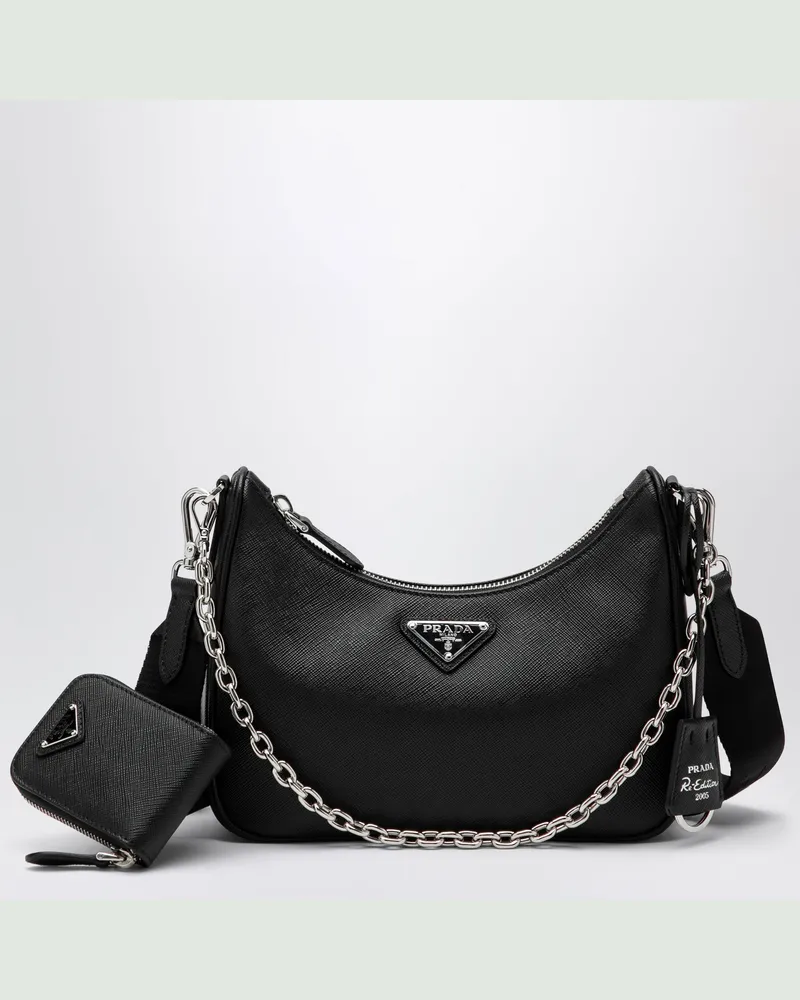 Prada Re-Edition 2005 schwarze Ledertasche Black