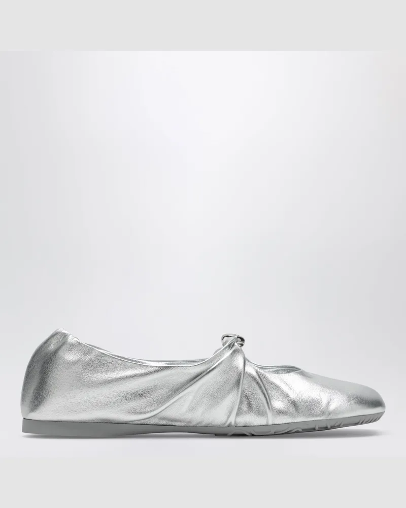 Loewe Pebble Soft Ballerinas aus laminiertem Lammnappa Metal