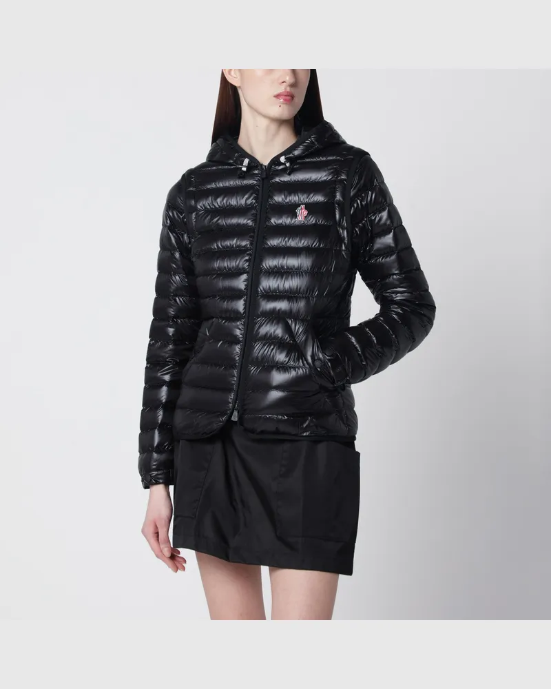 Moncler Karura kurze transformierbare Daunenjacke schwarz Black