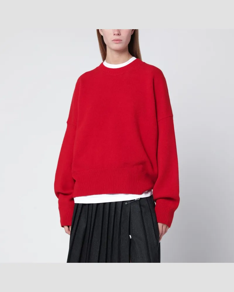 Róhe Roter Pullover aus Wollmix Rot