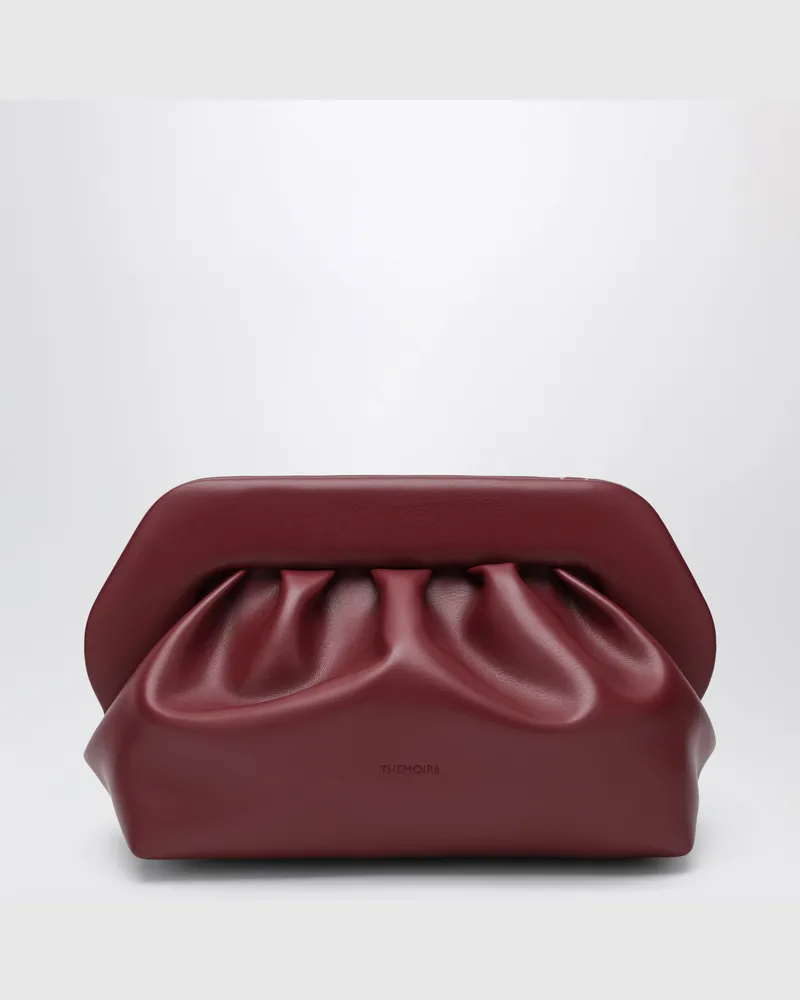 THEMOIRÈ Bios clutch in burgundy faux leather Burgundy