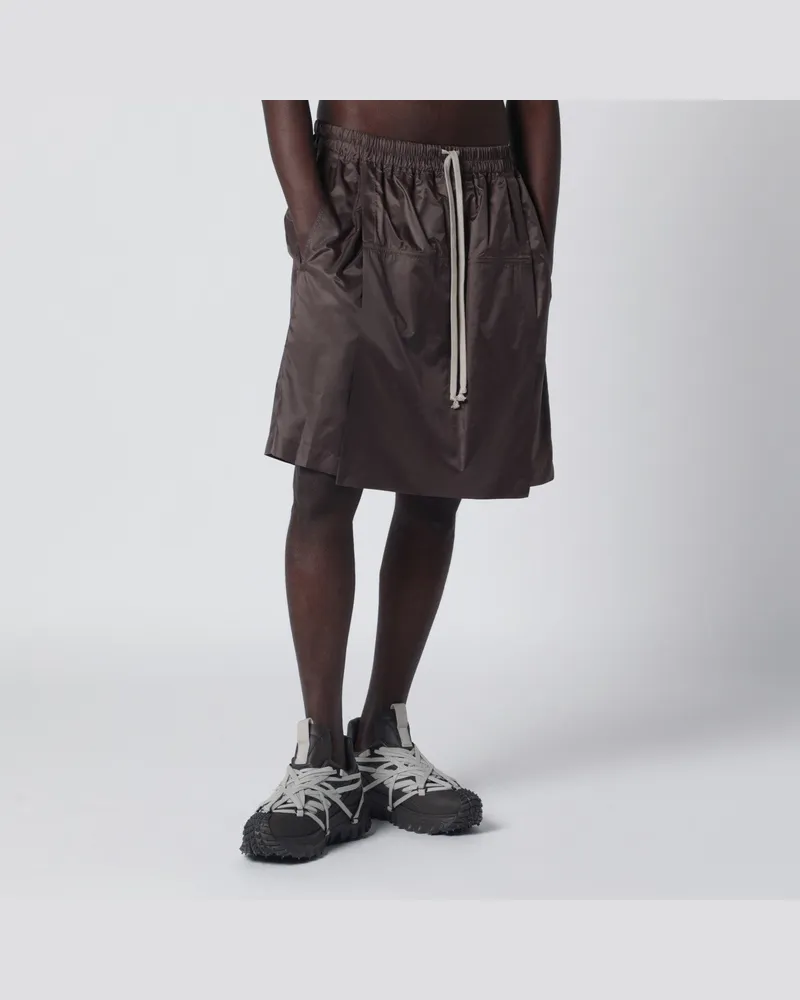 Moncler Kilt-Shorts mit Kordelzug in Schlammfarbe Brown