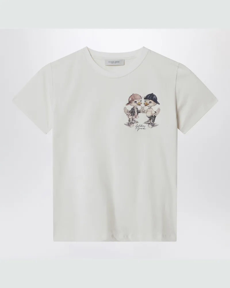 Golden Goose Journey T-shirt mit grafischem Print White