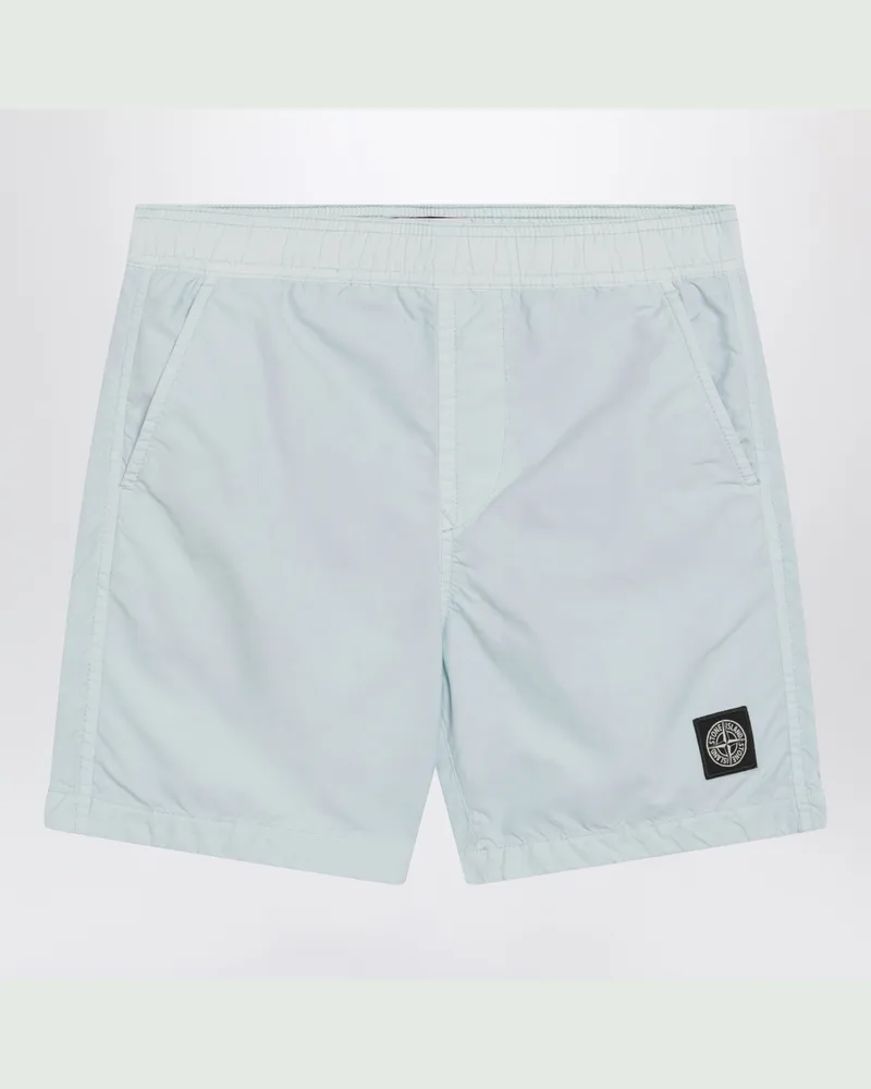 Stone Island Himmelblaue Badeshorts aus Nylon Light
