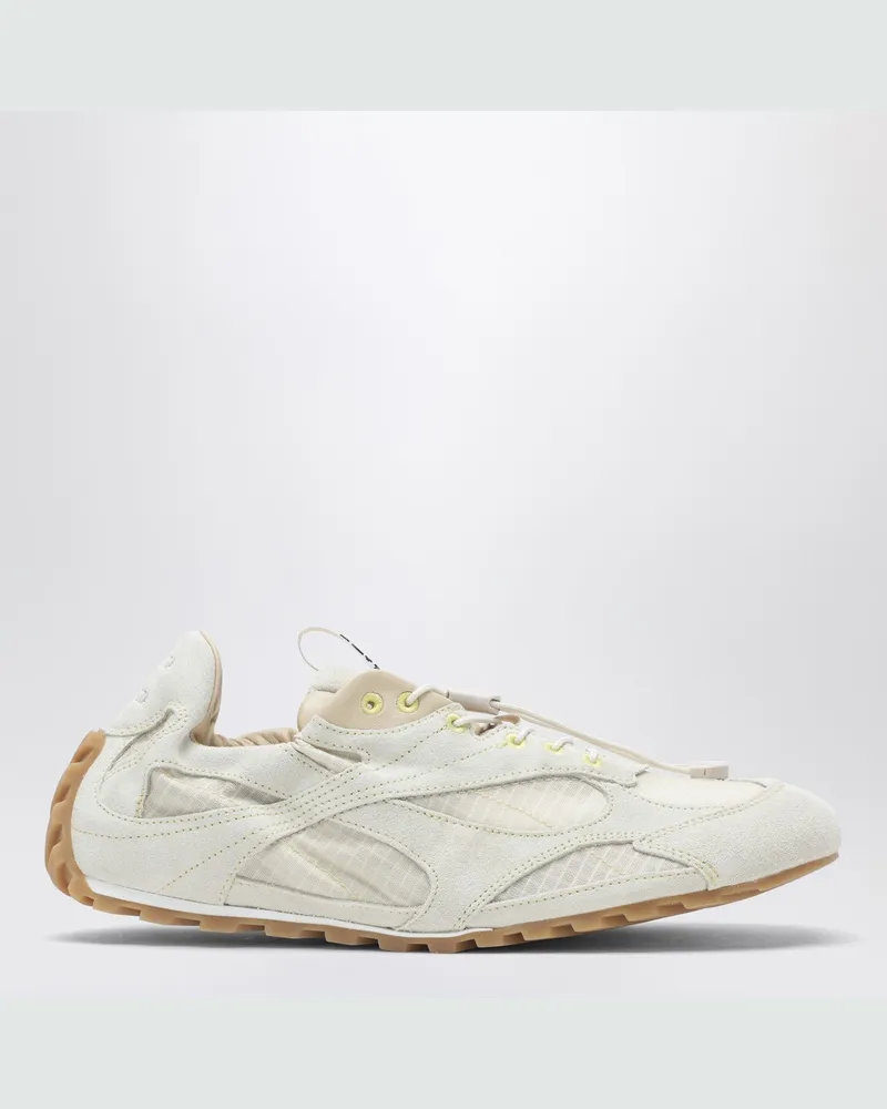 Bottega Veneta Orbit Flash Sneakers in String/Tufo Beige
