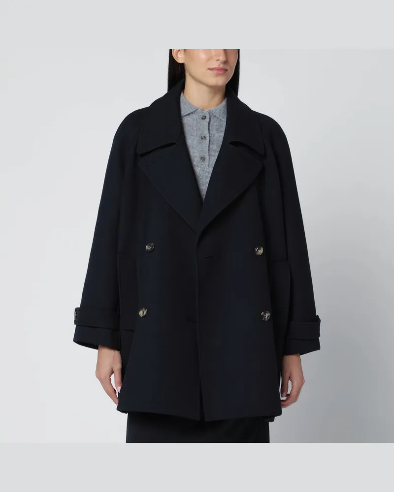 Loewe Marineblaue Wolljacke Blau