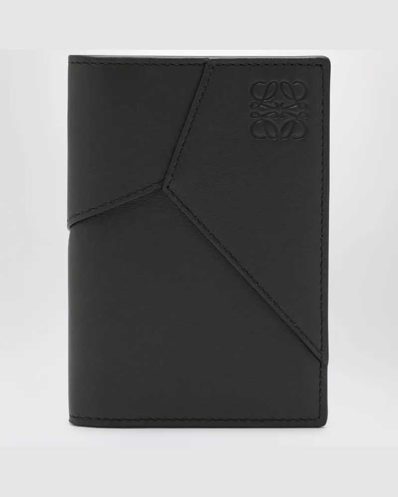 Loewe Dark grey leather Puzzle bi-fold cardholder Grey