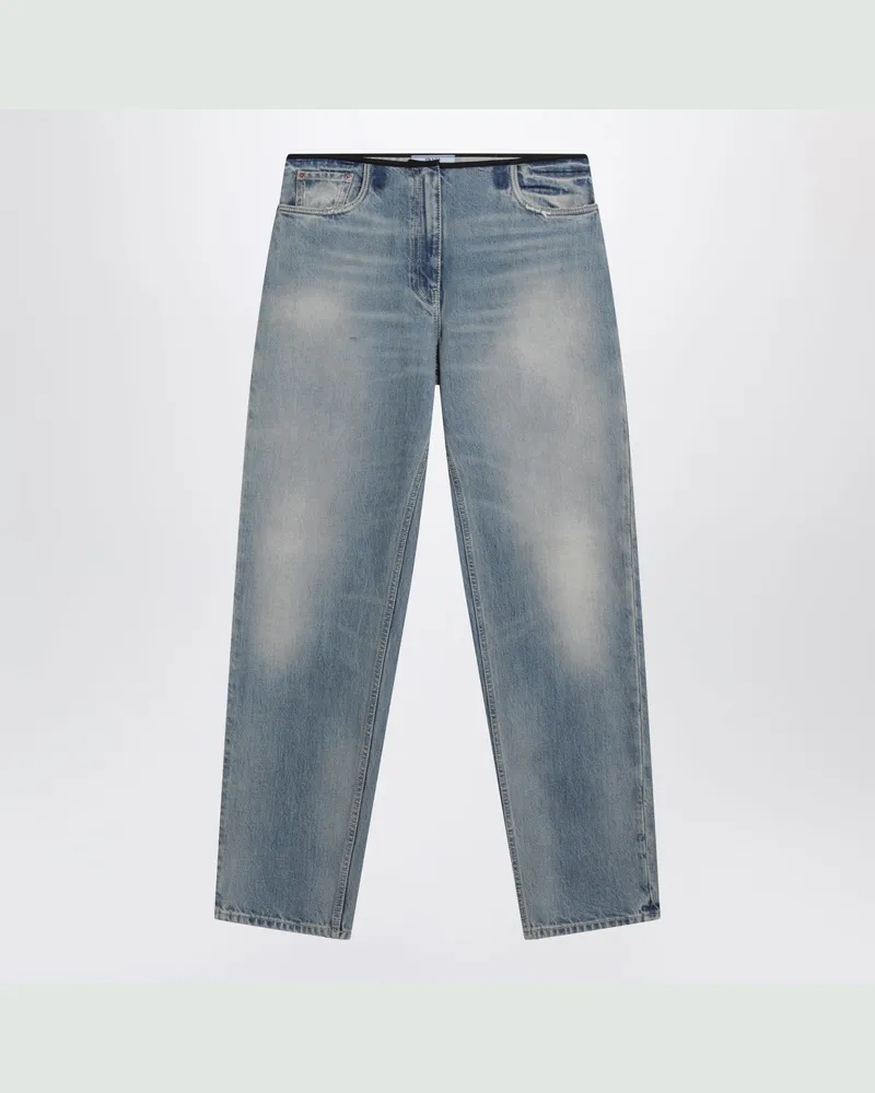 Prada Blaue Jeans mit Wascheffekt Blue