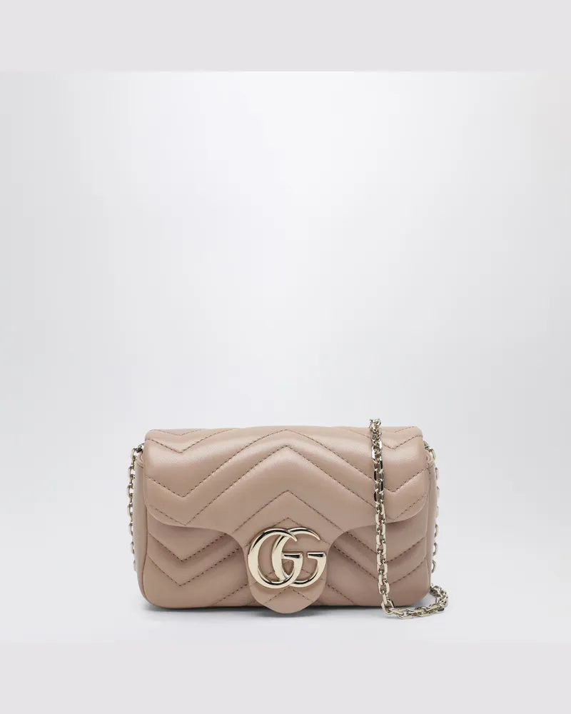 Gucci Mini-GG-Marmont-Schultertasche in Hellrosa Pink