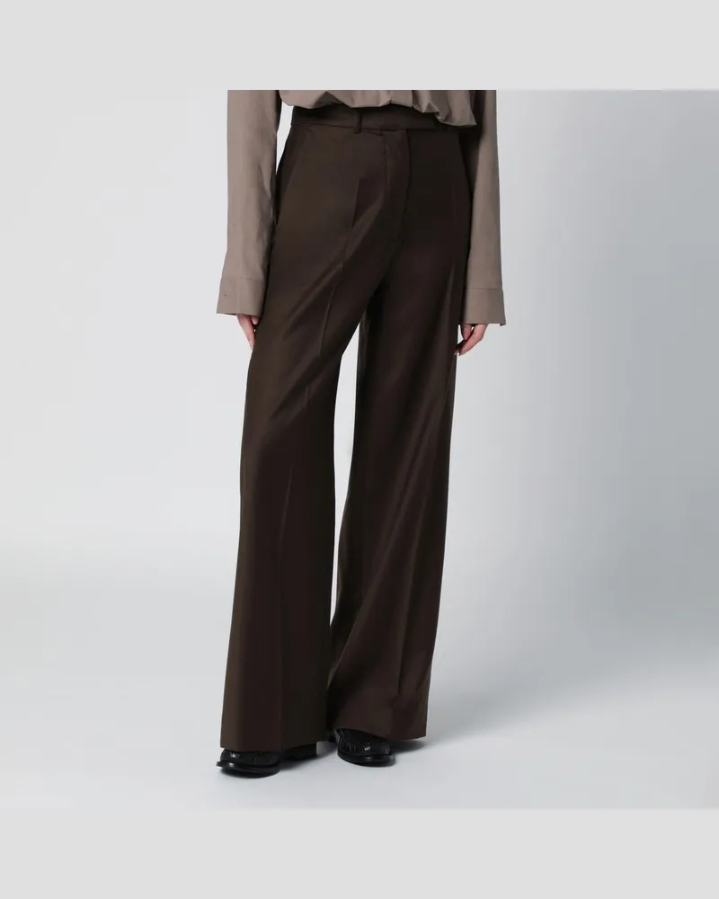 FRANKIE Shop Braune Brickell-Flanellhose Braun