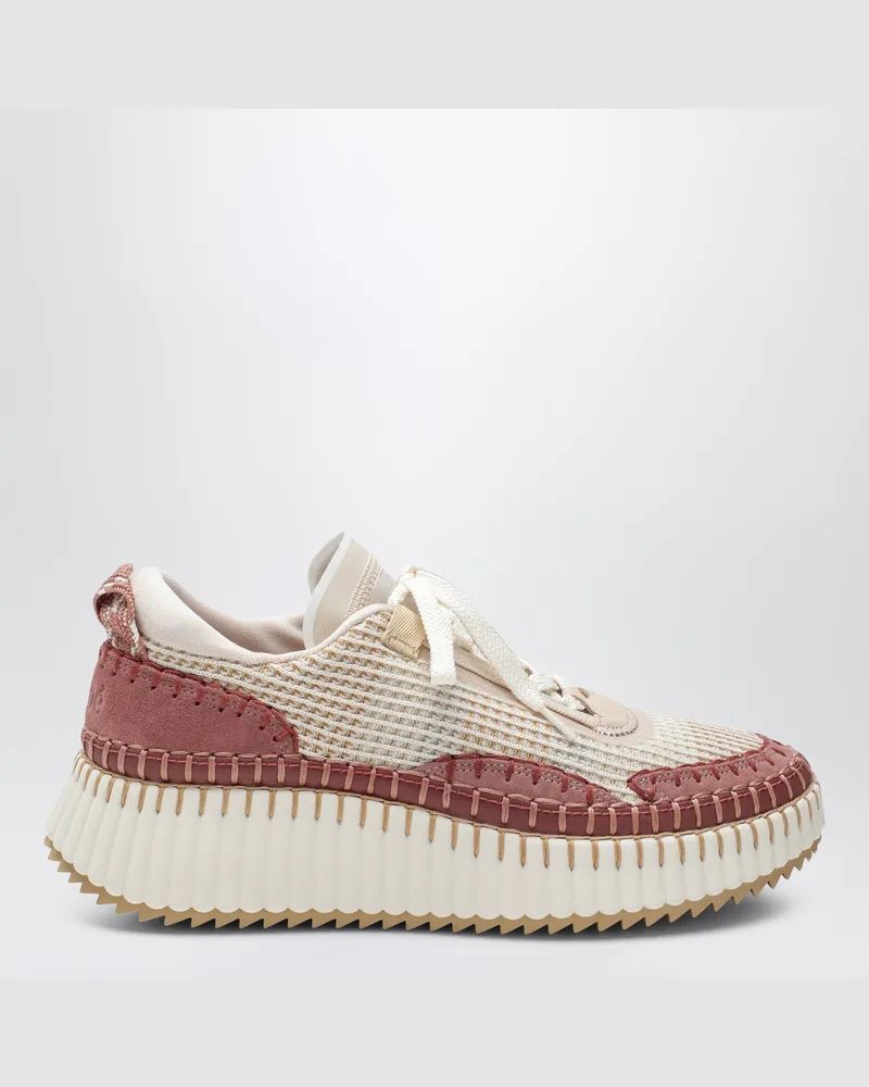 Chloé Nama Sneaker in Rosébeige Beige