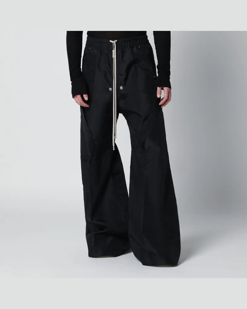 Rick Owens Schwarze Strapped Wide Bela-Hose Black