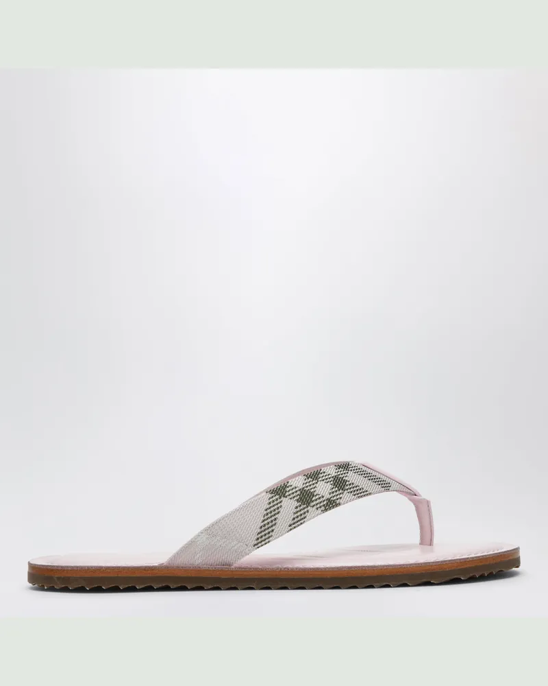 Burberry Rosa Pavilion Sandalen mit Check-Muster Pink