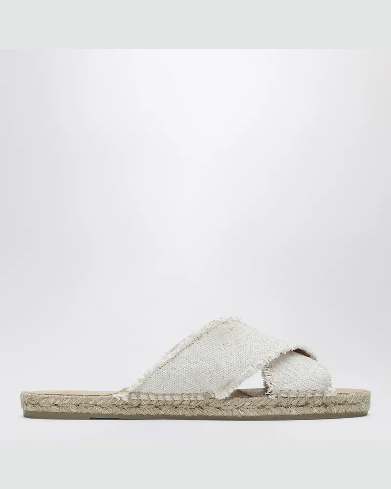Castañer Slipper Palmera weiß Metal