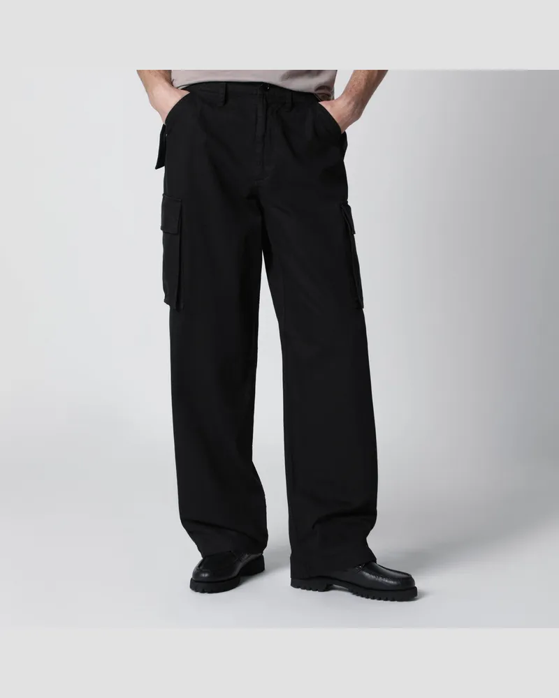 Burberry Schwarze Cargo-Hose aus Baumwolle Black
